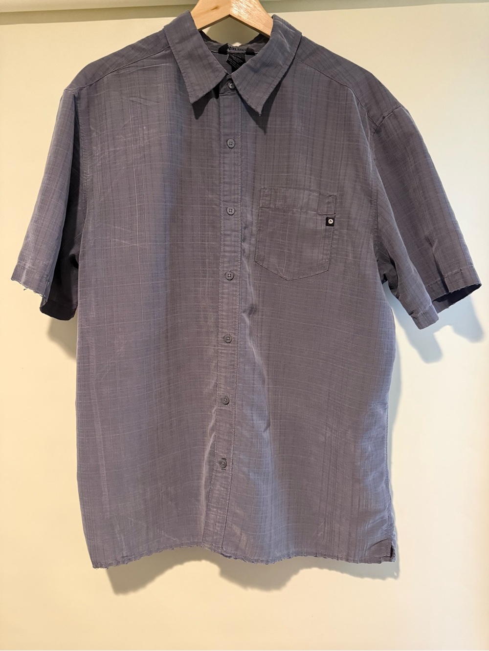 Marmot Gray Short Sleeve Button Up Shirt, size xl